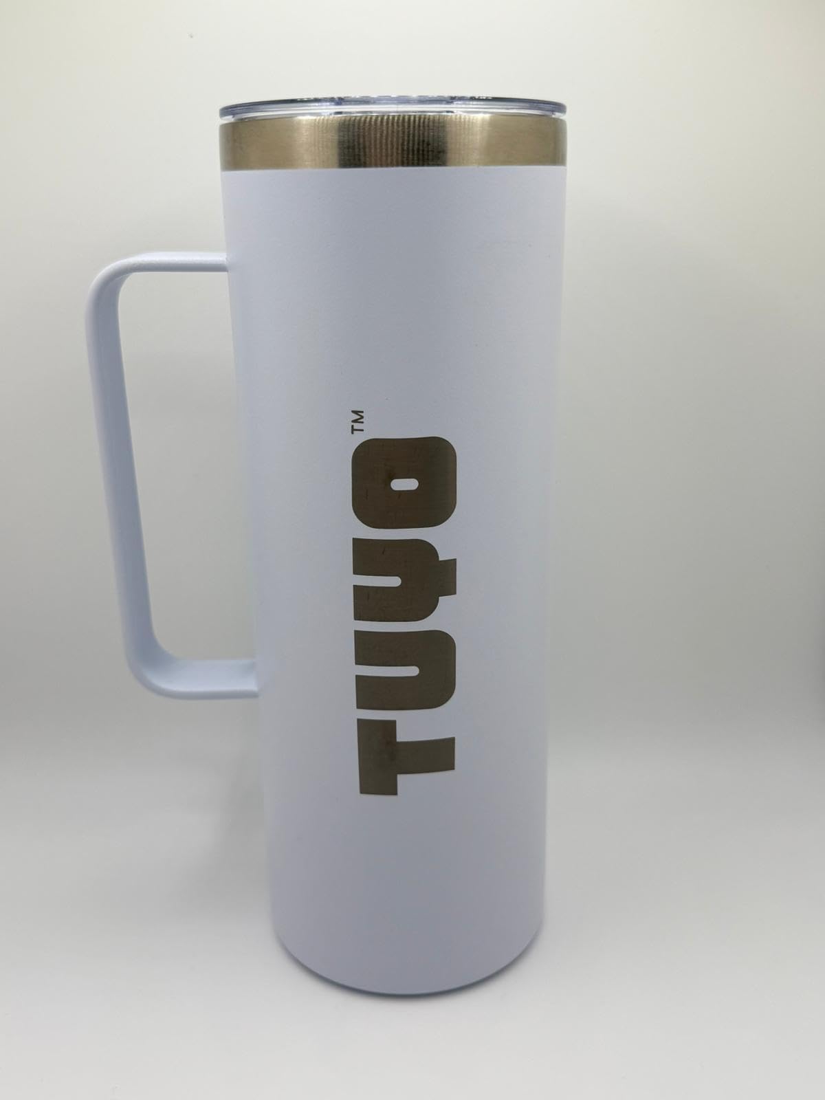 Stainless Steel Travel Mug & Reusable Tote Bag Bundle  (White, 20 oz)