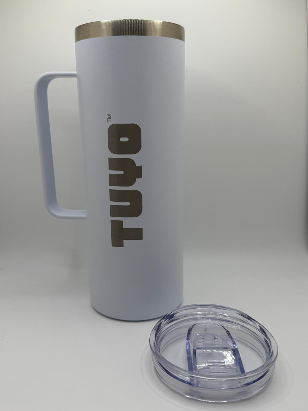 Stainless Steel Travel Mug & Reusable Tote Bag Bundle  (White, 20 oz)